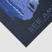 Poster voor reizen met reisafdruk tissuepapier (Detail)