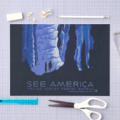 Poster voor reizen met reisafdruk tissuepapier (Craft)