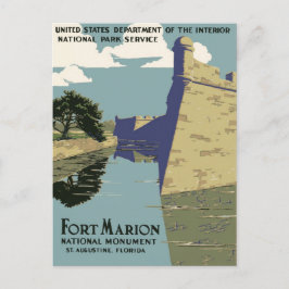 POSTER voor reizen met WPA-Vintage Fort Marion Flo Briefkaart
