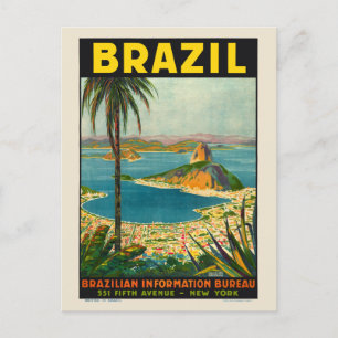 Poster voor reizen naar Brazilië 1940 Briefkaart