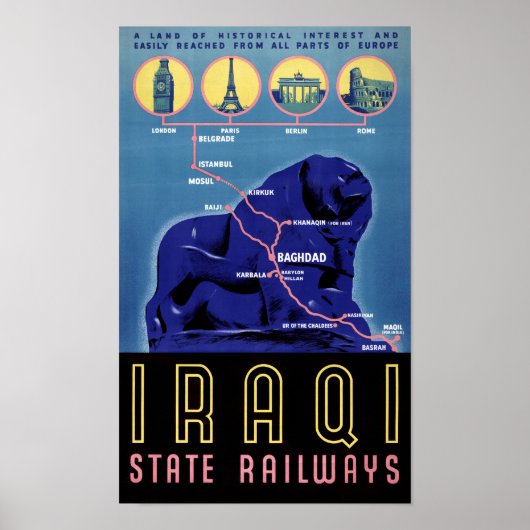 Poster voor reizen naar Irak teruggezet (Voorkant)