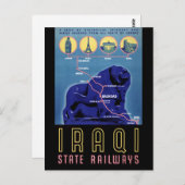 Poster voor reizen naar Irak teruggezet Briefkaart (Voorkant / Achterkant)