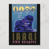 Poster voor reizen naar Irak teruggezet Briefkaart (Voorkant)