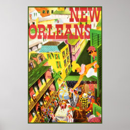Poster voor reizen naar New Orleans