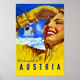 Poster voor reizen naar Oostenrijk