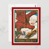 Poster voor reizen tijdens de Olympische Winterspe Briefkaart (Voorkant / Achterkant)