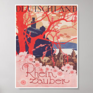 Poster voor reizen tussen Duitsland en Vintage
