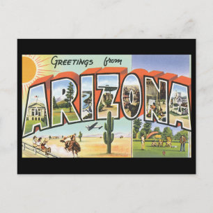 Poster voor reizen van Arizona_Vintage Briefkaart