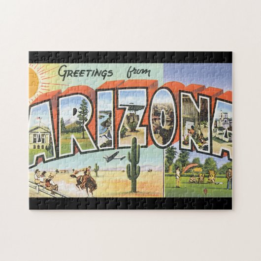 Poster voor reizen van Arizona_Vintage Legpuzzel (Horizontaal)