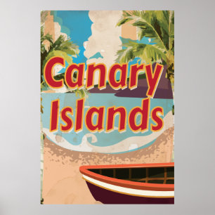 Poster voor reizen van de Canarische Eilanden