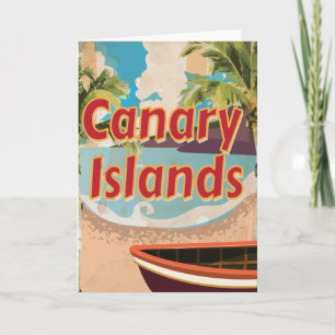 Poster voor reizen van de Canarische Eilanden Feestdagen Kaart