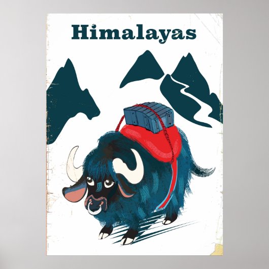 Poster voor reizen van Himalayas Vintage (Voorkant)