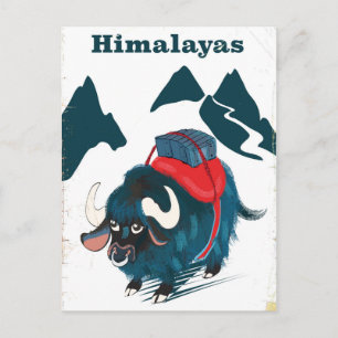 Poster voor reizen van Himalayas Vintage Briefkaart