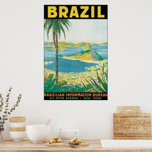 Poster voor reizen vanuit Brazilië (Keuken)