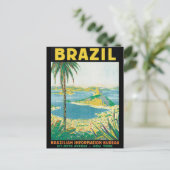 Poster voor reizen vanuit Brazilië Briefkaart (Staand voorkant)