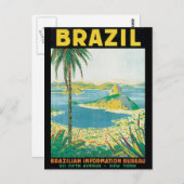 Poster voor reizen vanuit Brazilië Briefkaart (Voorkant / Achterkant)