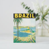 Poster voor reizen vanuit Brazilië Briefkaart (Staand voorkant)