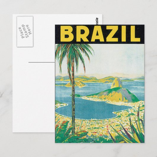 Poster voor reizen vanuit Brazilië Briefkaart (Voorkant / Achterkant)