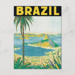 Poster voor reizen vanuit Brazilië Briefkaart