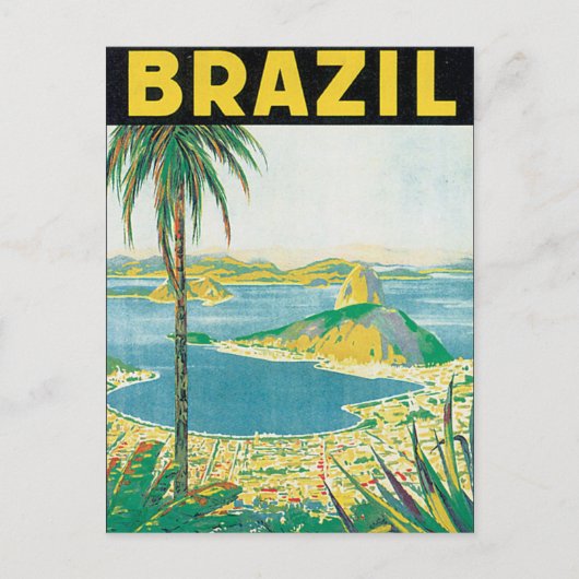 Poster voor reizen vanuit Brazilië Briefkaart (Voorkant)