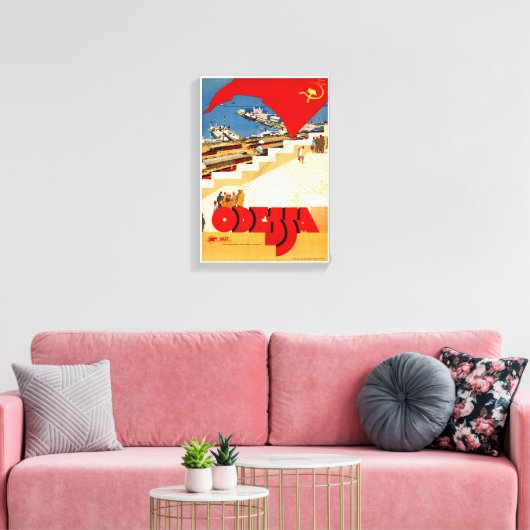 Poster voor reizen vanuit de Sovjet-Unie Odessa Vi Canvas Afdruk (Insitu (Woonkamer))