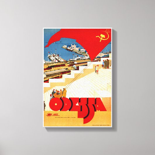 Poster voor reizen vanuit de Sovjet-Unie Odessa Vi Canvas Afdruk (Voorkant)