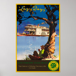 Poster voor reizen Zuid-Spoorweg