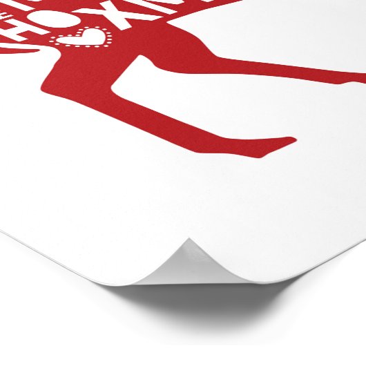 Poster voor rendierKerstmis (Hoek)