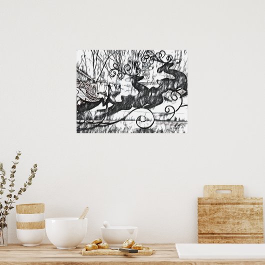 Poster voor rendierschets (Keuken)