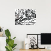 Poster voor rendierschets (Thuiskantoor)