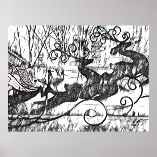 Poster voor rendierschets (Voorkant)