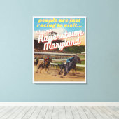 Poster voor Retrotoerisme Canvas Afdruk (Insitu (Houten vloer))