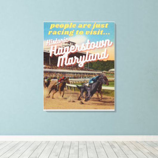 Poster voor Retrotoerisme Canvas Afdruk (Insitu (Houten vloer))