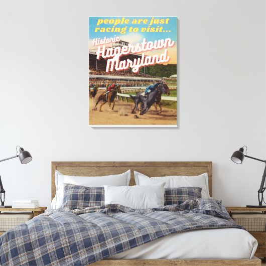 Poster voor Retrotoerisme Canvas Afdruk (Insitu (Slaapkamer))