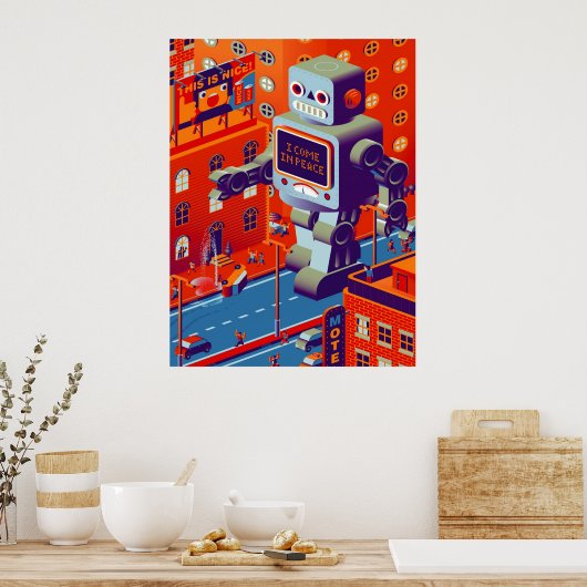 poster voor robotinvasie (Keuken)