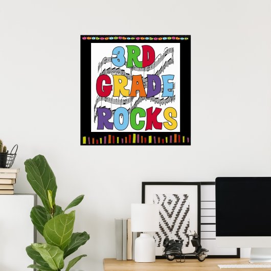 poster voor Rocks Classroom van derde graad (Thuiskantoor)