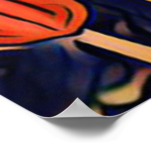 Poster voor rode tulpvelverf (Hoek)