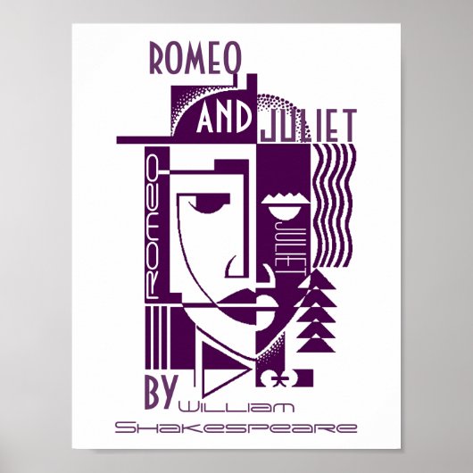 Poster voor Romeo en Juliet William Shakespeare (Voorkant)