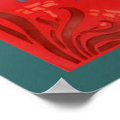 Poster voor rood- en blauw-flessencil (Hoek)