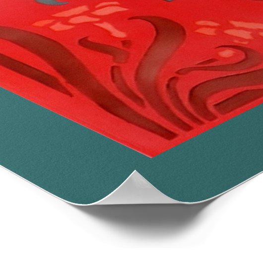 Poster voor rood- en blauw-flessencil (Hoek)