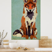 Poster voor rood en Violet Fox (Keuken)