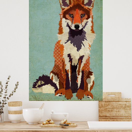 Poster voor rood en Violet Fox (Keuken)