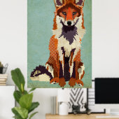 Poster voor rood en Violet Fox (Thuiskantoor)