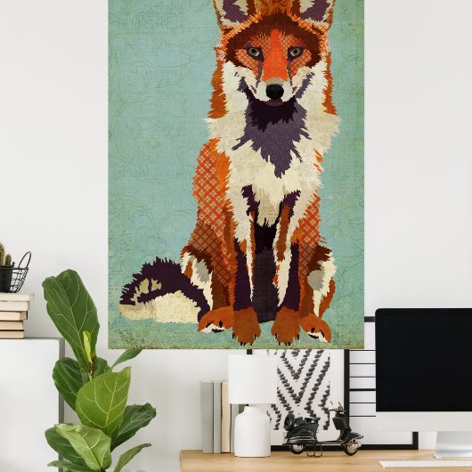 Poster voor rood en Violet Fox (Thuiskantoor)