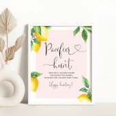 Poster voor roze citroenjacht baby shower-jachtwed