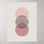 Poster voor roze en minimale cirkelwand (Voorkant)