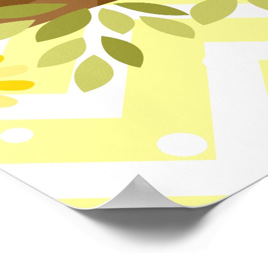 Poster voor roze meisleepwand (Hoek)