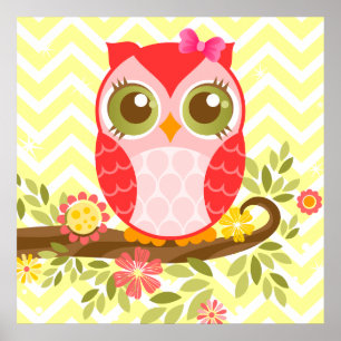 Poster voor roze meisleepwand
