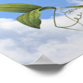 Poster voor roze veenvloerkunst (Hoek)