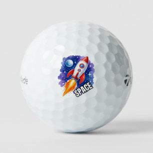Poster voor ruimteavontuur   Avontuur wacht  Golfballen